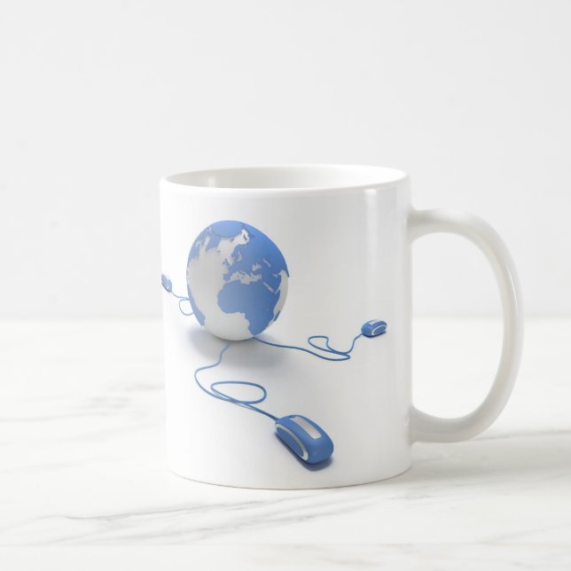 Caneca De Café Conexão do mundo (Direita)