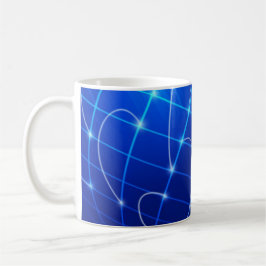 Caneca De Café Conexões de rede azul e branca