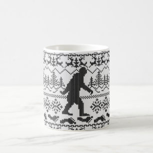 Caneca De Café Confecção de malhas feia ida da camisola do Natal