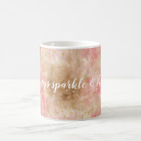 Confete de Aquarela Rosa Bronze Dourado