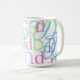 Caneca De Café Confete de Letra "D"