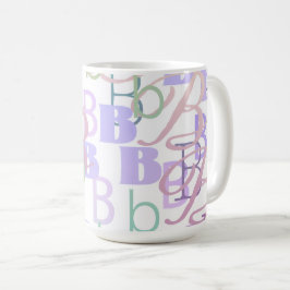 Caneca De Café Confete de Letras "B"