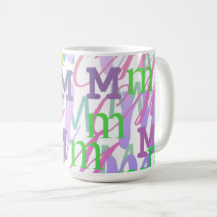 Caneca De Café Confete de Letras "M"