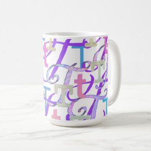 Caneca De Café Confete de Letras "T"