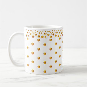 Caneca De Café Confete de Ponto Dourado