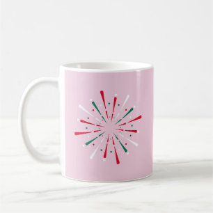 Caneca De Café Confetes de Celebração Vibrante, Fogos de Artifíci