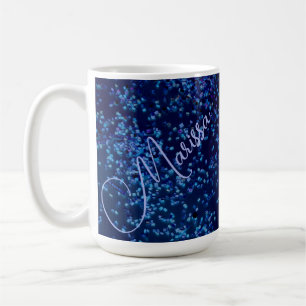 Caneca De Café Confetti Azul Midnite Personalizado