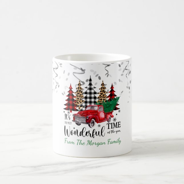 Caneca De Café Confetti, Pinho Vermelho Natal Neve (Centro)