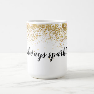Caneca De Café Confetti Sparkle Dourado