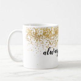 Caneca De Café Confetti Sparkle Dourado