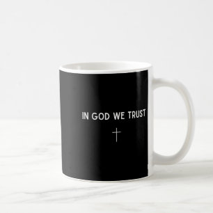 Caneca De Café Confiamos em Deus Cruz Fé Cristã Religiosa Sm