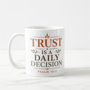 Caneca De Café Confiança é Decisão Diária Devocional Diário Crist