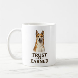 Caneca De Café Confiança é Ganho Cão Canaan preto