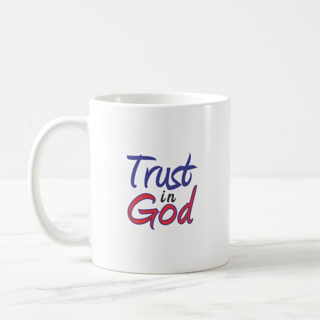 Caneca De Café Confiança em Deus (Esquerda)