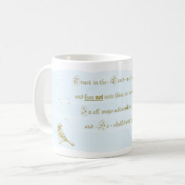 Caneca De Café Confiança no Lorde Proverbs Calliografia Mug