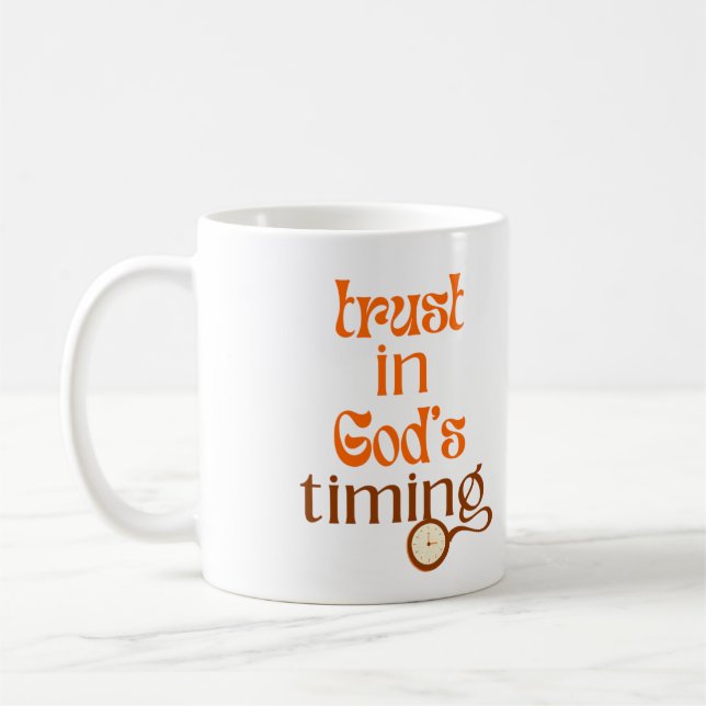 Caneca De Café Confiança no tempo de Deus (Esquerda)