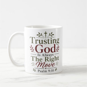 Caneca De Café Confiar em Deus é Sempre a Decisão Certa Fé Basead