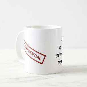 Caneca de café confidencial do trabalho