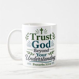 Caneca De Café Confie em Deus Além da Sua Compreensão Citação Bíb