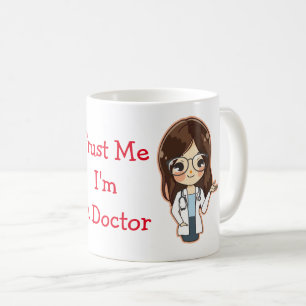 Caneca De Café "Confie em mim, sou médico" Médica Personalizada