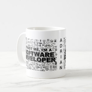 Caneca De Café Confie em mim sou um desenvolvedor de software