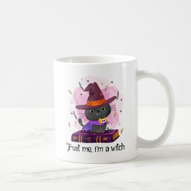 Caneca De Café Confie em mim, sou uma Bruxa (Direita)
