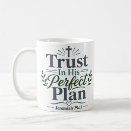 Caneca De Café Confie Em Seu Plano Perfeito Citação Diária de Fé