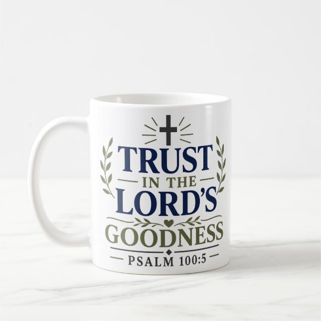 Caneca De Café Confie Na Bondade Do Senhor Citação Matinal (Esquerda)