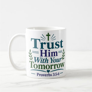 Caneca De Café Confie Nele Com o Seu Amanhã Citação de Fé