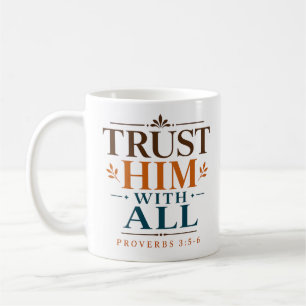 Caneca De Café Confie Nele Com Todos Versículos Bíblicos Baseados
