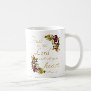 Caneca De Café Confie no LORD com todo o seu coração por mulheres