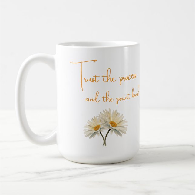 Caneca De Café Confie no processo e no pincel (Esquerda)
