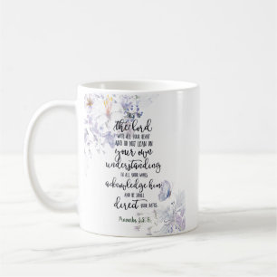 Caneca De Café Confie no Senhor floral