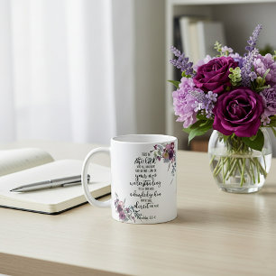 Caneca De Café Confie no Senhor floral
