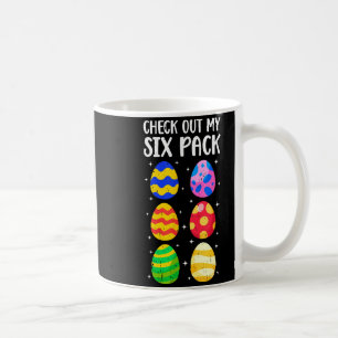 Caneca De Café Confira Meu Six Pack Diversão de Páscoa Ovos Abs T