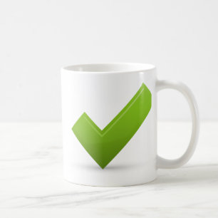 Caneca De Café confirme-679245 VERDE MARCA DE VERIFICAÇÃO CORRETA
