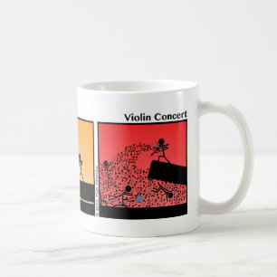 Caneca De Café Conflito Violino Engraçado Stickman Mug - 113