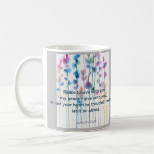 Caneca De Café conforto bíblia com flores aquáticas