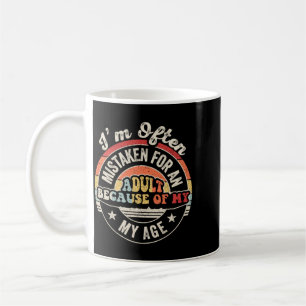 Caneca De Café Confundido Por Uma Dizer Retro Sarcástico Engraçad
