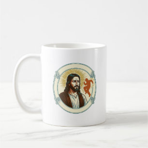 Caneca De Café Confuso Jesus Tendência Viral de Dança Silhueta Ví