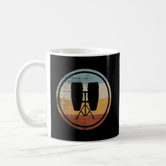 Caneca De Café Conga Drum Para Músicos Conga Drum (Esquerda)