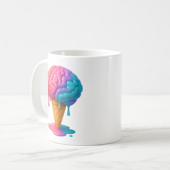 Caneca De Café Congelamento cerebral: Ideias doces derretendo rap (Frente Esquerda)