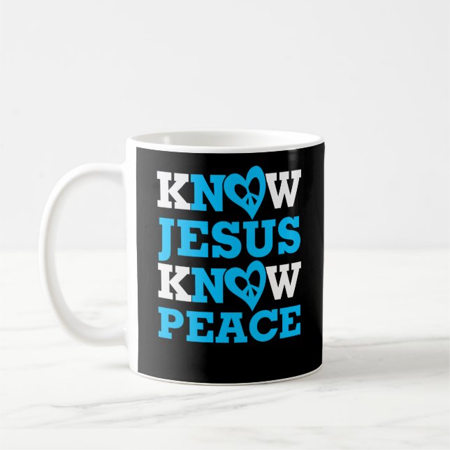 Caneca De Café Conheça Jesus Saber Paz (Esquerda)