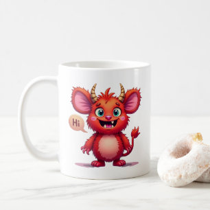 Caneca De Café Conheça o monstro vermelho amistoso