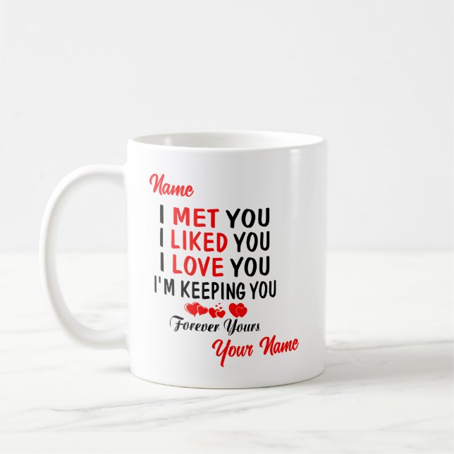 Caneca De Café Conheci Você Como Você Ama Você Personalizar (Esquerda)