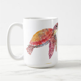 Caneca De Café Conjunto de Adesivos de Verão Costeiro em Aquarela