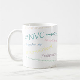 Caneca De Café Conjunto de Hashtag de Comunicação Não Violenta #N