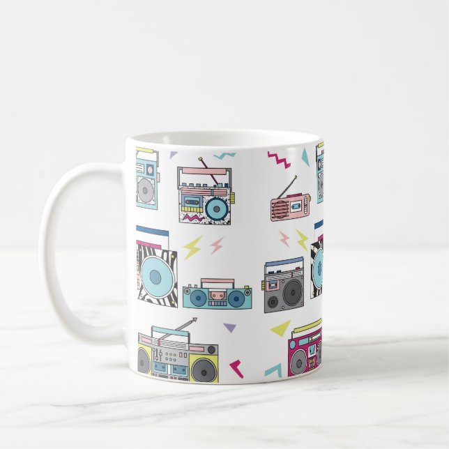 Caneca De Café Conjunto de vários jogadores de cassetes antigos.  (Esquerda)
