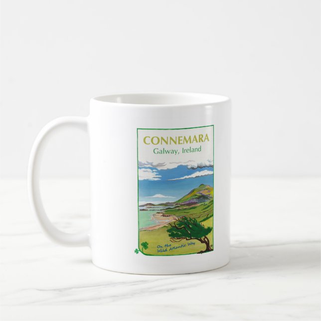 Caneca De Café Connemara Poster de viagens Mug (Esquerda)