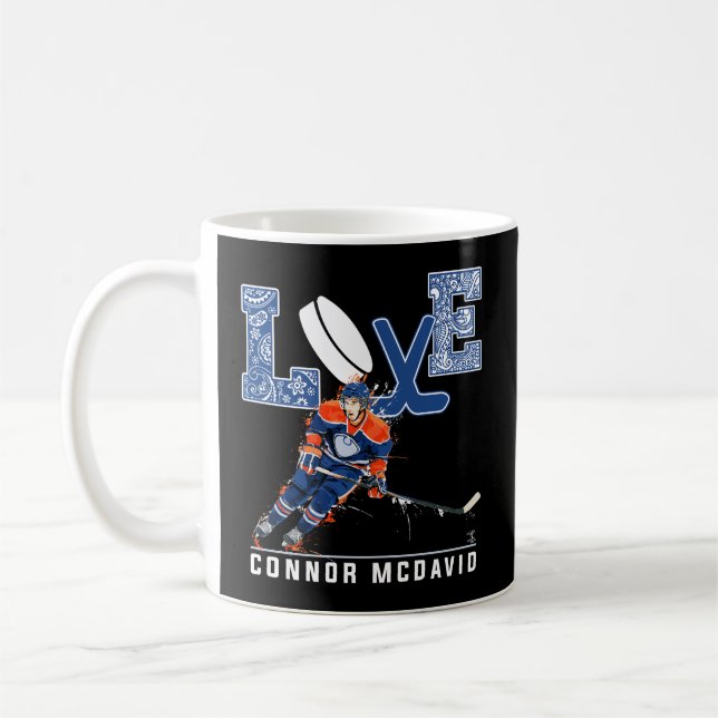 Caneca De Café Connor Mcdavid Love My Player Roupa (Esquerda)